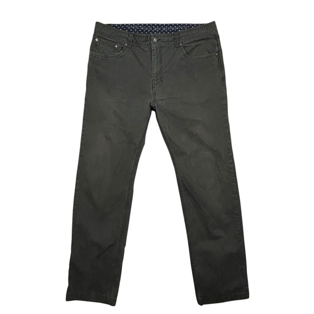 Prana Pants Mens 38x32* Tucson Slim Fit Stretch Grey Organic Cotton Canvas